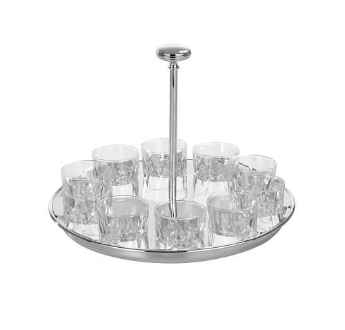 Set da 10 bicchieri con vassoio