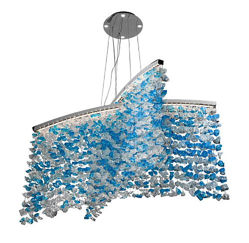 Lampadario in Vetro di Murano Blu