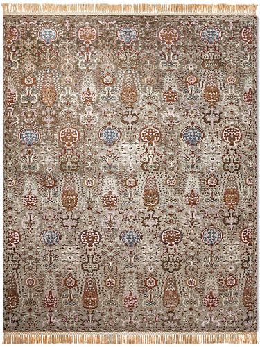 Tappeto Lusso Isfahan Grigio/Verde
