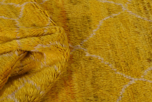 Tappeto Berbero Giallo Alto