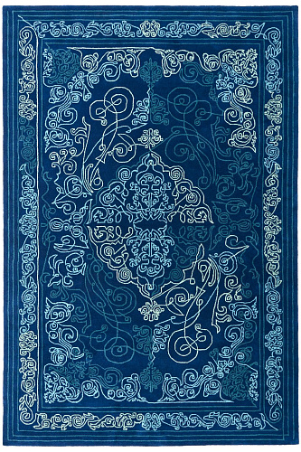 Tappeto One-Stroke Blu