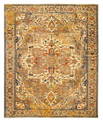 Tappeto Serapi Westminster Artwork 21 Beige Arancio Seta