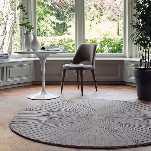 Tappeto Rotondo Folia Grigio 38305