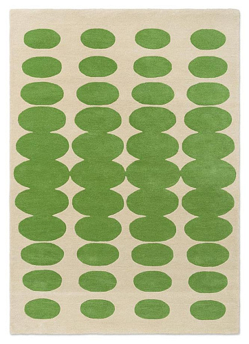 Optical Oval Green/Cream Tappeto