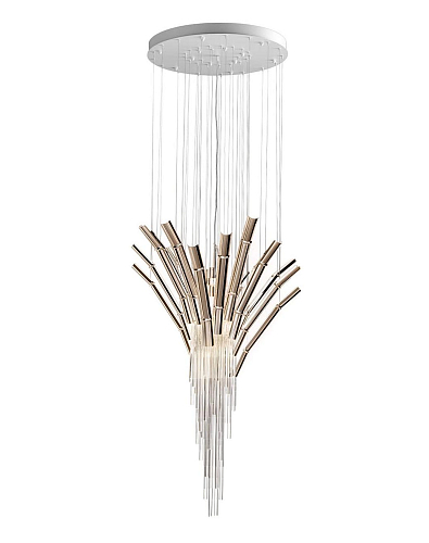 Lampadario a Cascata in Stile Bamboo