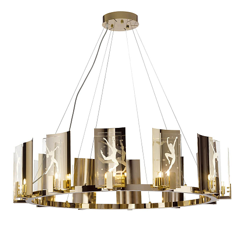 Lampadario Rotondo in Oro Soft