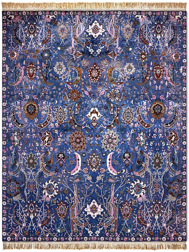 Tappeto Lusso Kerman Blu