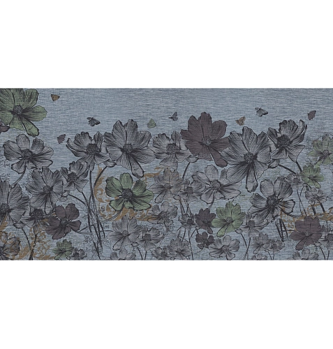 Carta da parati Jeans Flowers