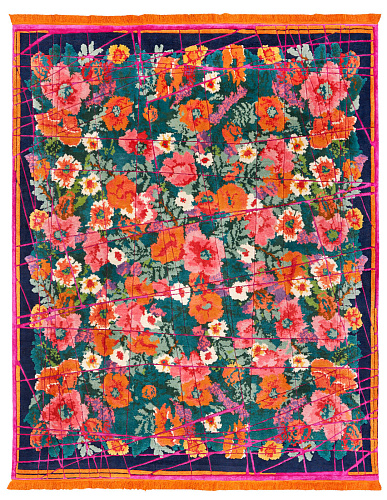 Tappeto Scarlenka Allover Wrapped Blu Scuro Rosa