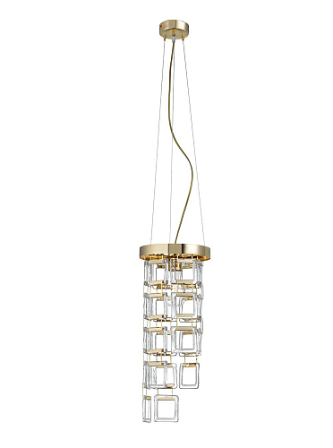 Lampadario Bracelet in Oro Soft con Vetro di Murano