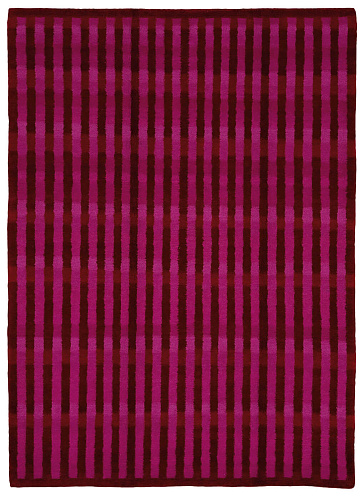 Tappeto Gamba Vertical Stripes Rosso Rosa