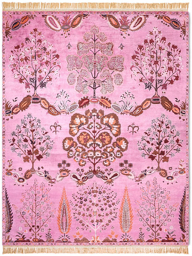 Tappeto Lusso Mughal Rosa