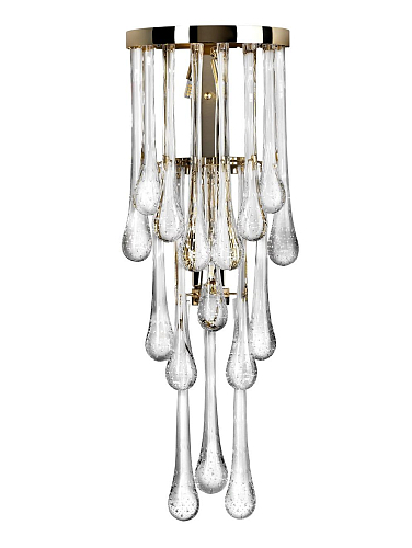 Applique Moderna con Gocce in Vetro di Murano