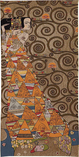Arazzo La Dama di Klimt Arancione (Sinistra)