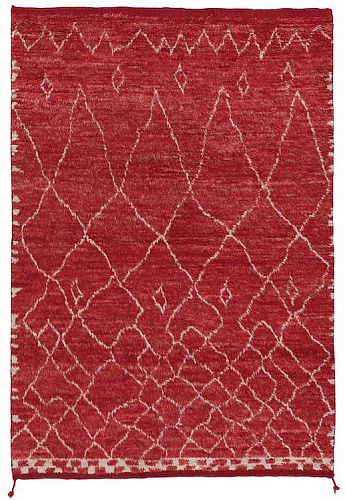 Tappeto Berbero Rosso Alto