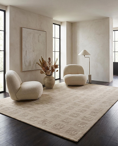 Tappeto Symbol Grid Beige