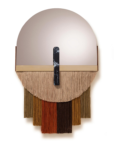 Specchio decorativo da parete Souk Caramel
