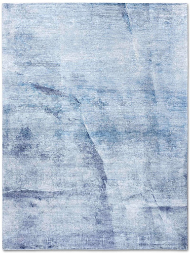 Tappeto Annodato Lusso Blu Twist