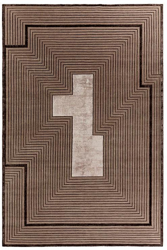 Tappeto Marrone Cornice