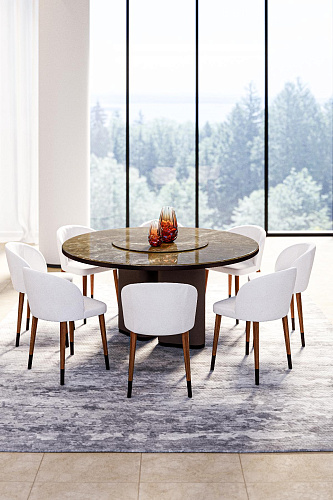 Tavolo da Pranzo Fabian con Lazy Susan