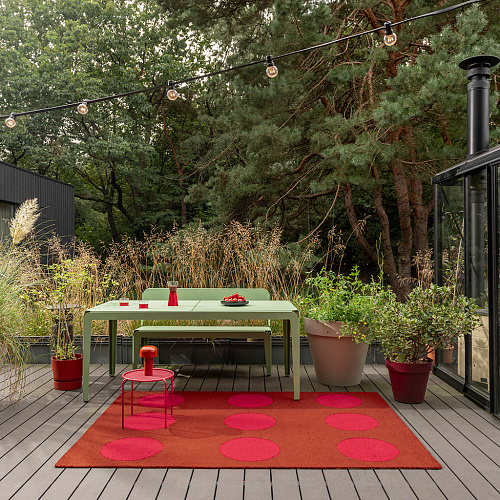 Tappeto Habitat Festival Dots Rosso Per Esterni