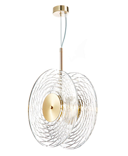 Lampadario a Doppio Disco in Cristallo Ripple