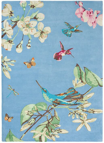 Tappeto Colibrì Blu 37808