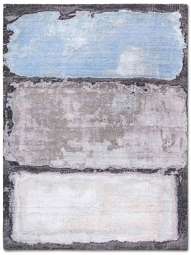 Tappeto Tessuto Azzurro/Tortora
