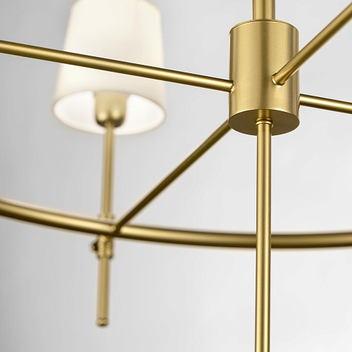 Lampadario Circolare con Finitura Oro Antico