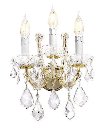 Applique Mariateresa Elegante a 3 Luci in Cristallo