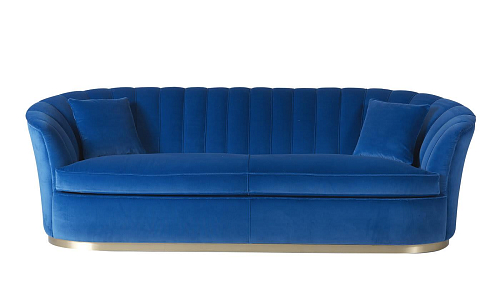 Divano Miller Blu a 3 Posti