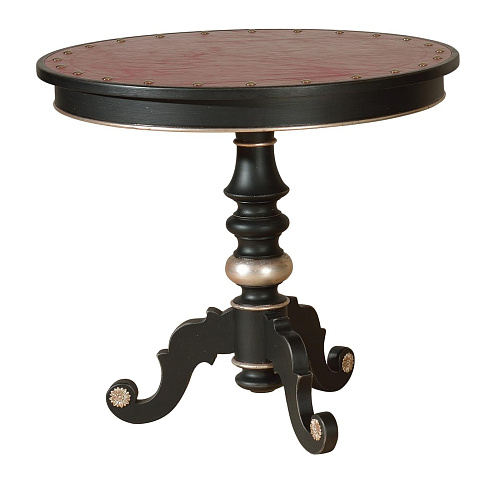 Tavolino Classico con Piano in Pelle