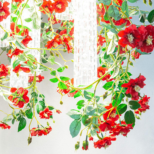Lampadario Quadrato Red Roses