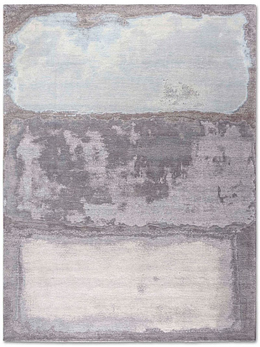Tappeto Lusso Fatto a Mano Argento/Grigio