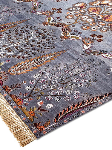 Tappeto Lusso Mughal Antracite