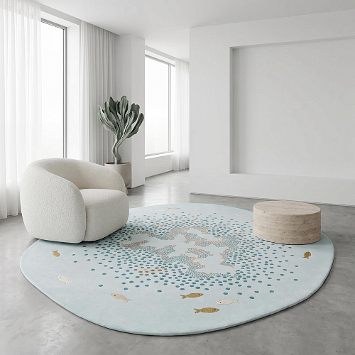Tappeto Halo Aqua